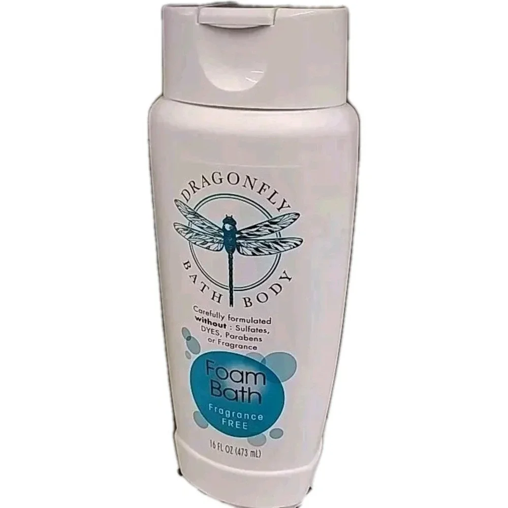 Dragonfly Bath Body Foam Bath Fragrance Free Bubble -Dye, Sulfate & Paraben Free